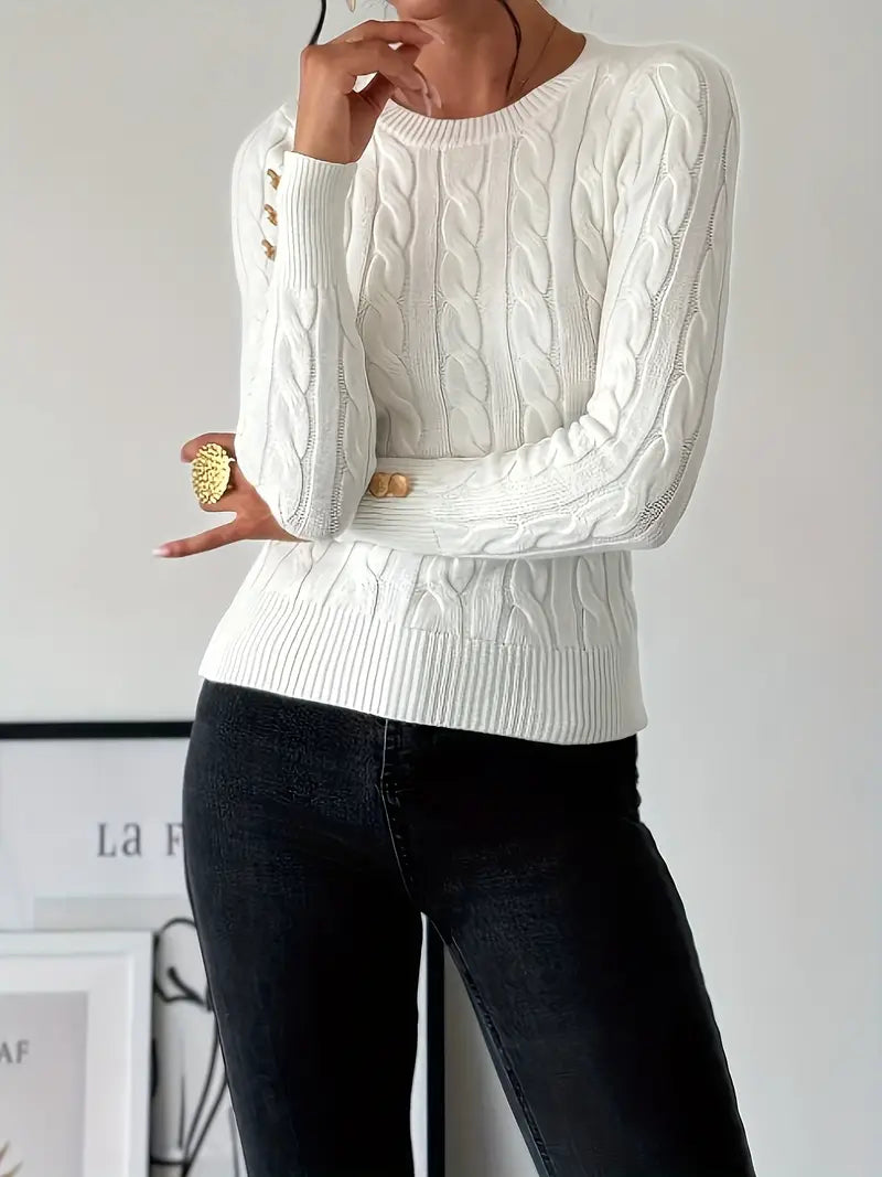 Pull Auréline – élégant à boutons décoratifs