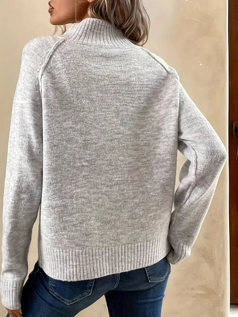 Pull Cozy – décontracté à col rabattu