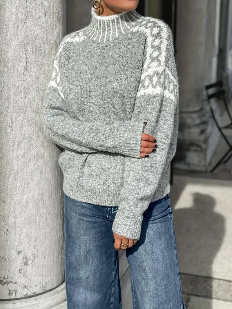 Pull Knit – demi-col élégant