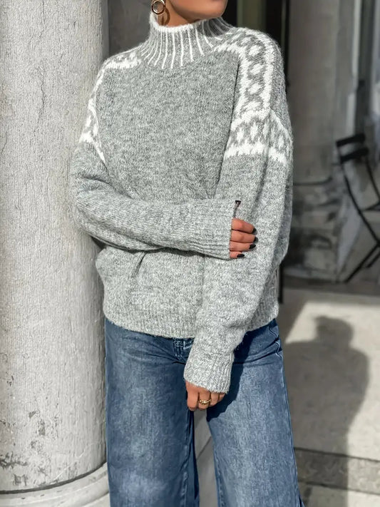 Pull Knit – demi-col élégant