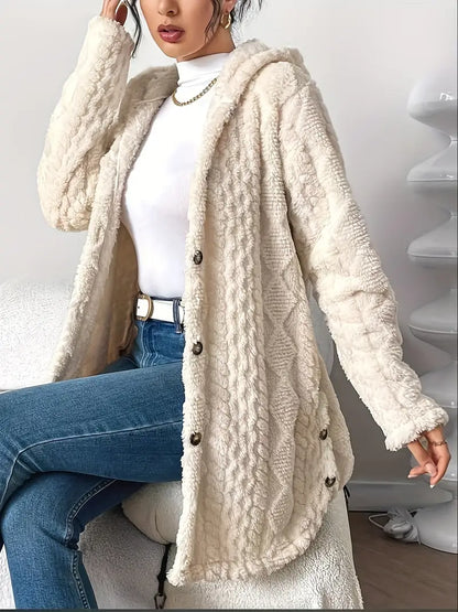 Cardigan Cozy – à capuche jacquard