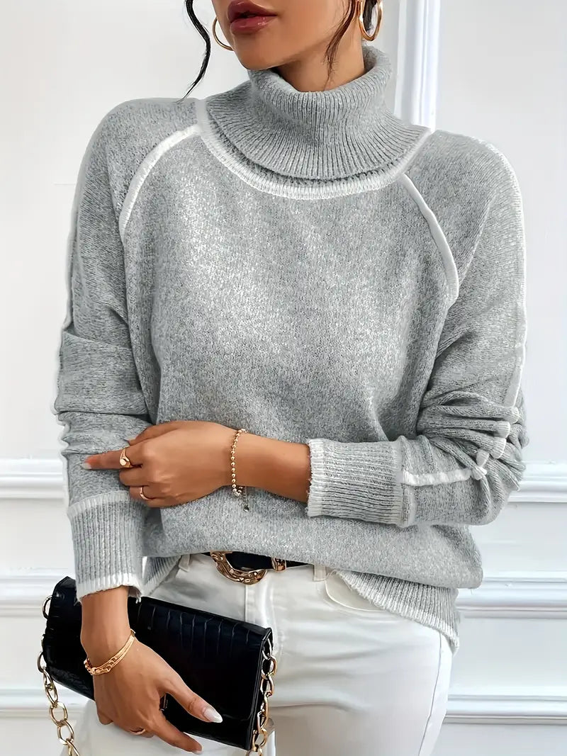 Pull éclat contrasté