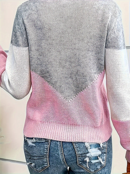 Pull Luma – motif color-block élégant