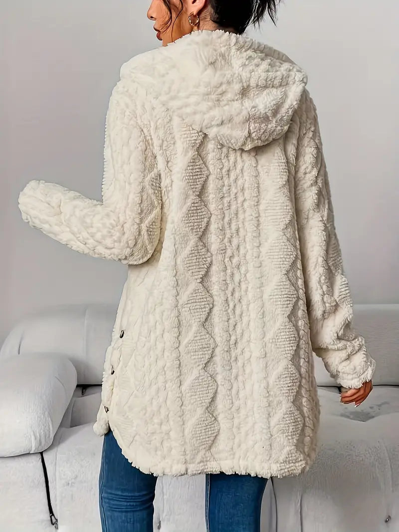 Cardigan Cozy – à capuche jacquard